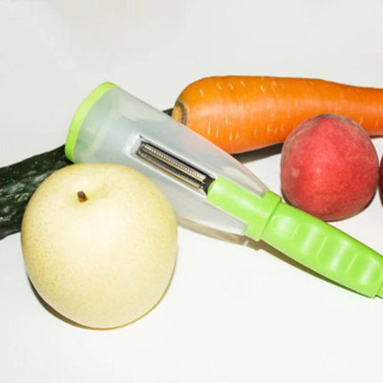 Grass Green Plastic And Stainless Steel Vegetable Fruit Peeler Knife
