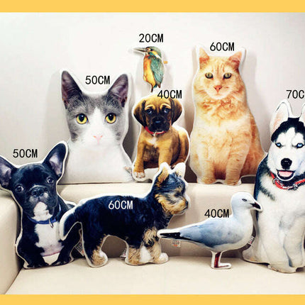 Customize Special-Shaped Pet Pillow DIY Stuffed Animal Pillow Sofa Car Decor Cat Dog Pillow