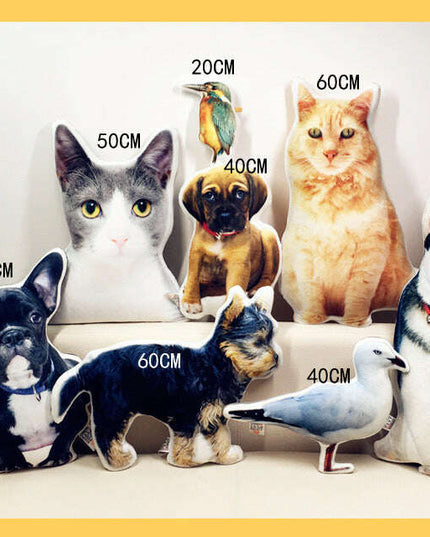 Customize Special-Shaped Pet Pillow DIY Stuffed Animal Pillow Sofa Car Decor Cat Dog Pillow