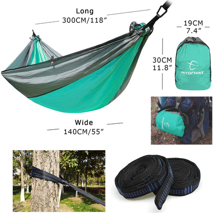 Portable Nylon Parachute Hammock for Backpacking — One Person, 150 kg