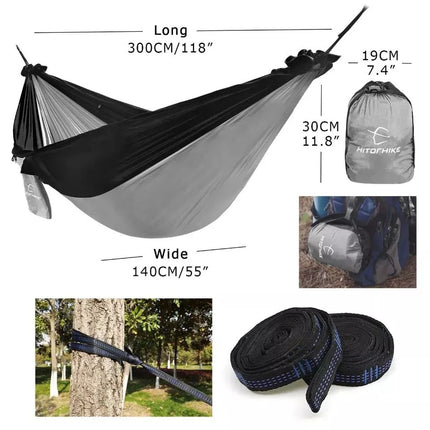 Portable Nylon Parachute Hammock for Backpacking — One Person, 150 kg