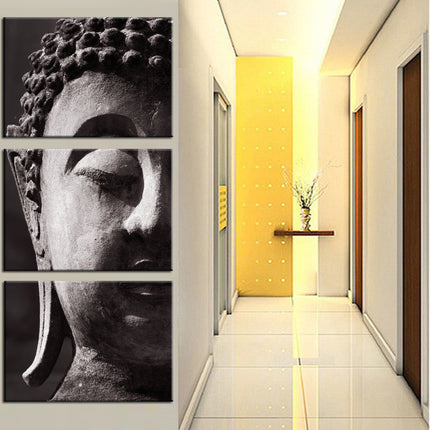 Mural triple stone Buddha
