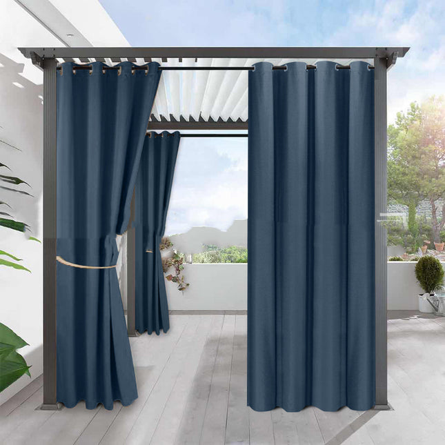 Peekaboo Studio Full Blackout Linen Curtain - Waterproof & Heat Insula