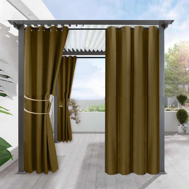 Peekaboo Studio Full Blackout Linen Curtain - Waterproof & Heat Insula