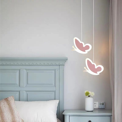 Creative Heart-shaped Butterfly Flower Children's Room Ceiling Lamp Ch