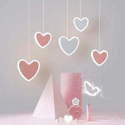 Creative Heart-shaped Butterfly Flower Children's Room Ceiling Lamp Ch