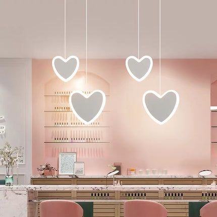 Creative Heart-shaped Butterfly Flower Children's Room Ceiling Lamp Ch