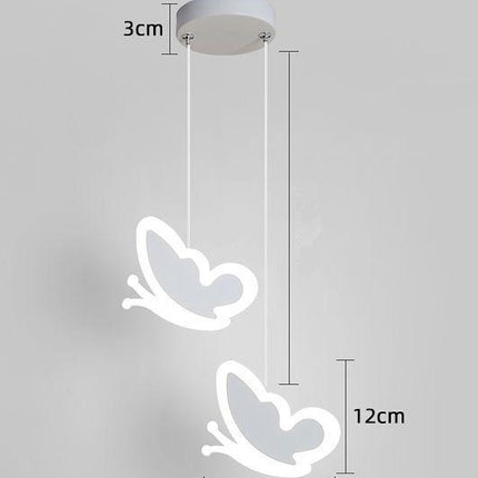 Creative Heart-shaped Butterfly Flower Children's Room Ceiling Lamp Ch