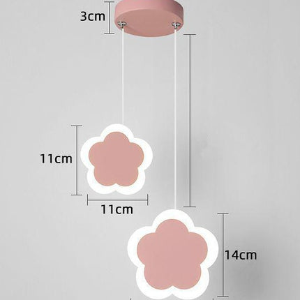Creative Heart-shaped Butterfly Flower Children's Room Ceiling Lamp Ch