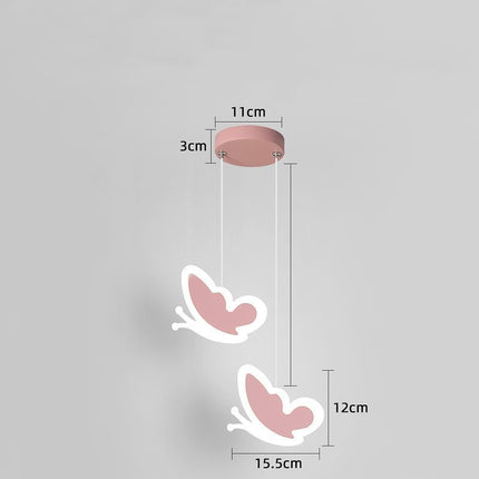 Creative Heart-shaped Butterfly Flower Children's Room Ceiling Lamp Ch