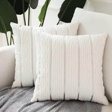 Simple Luxury Striped Velvet Pillow Cover Pillow Cushion Cover Pillow