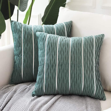 Simple Luxury Striped Velvet Pillow Cover Pillow Cushion Cover Pillow
