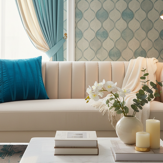 Household Vertical Strip Velvet Cushion Cover