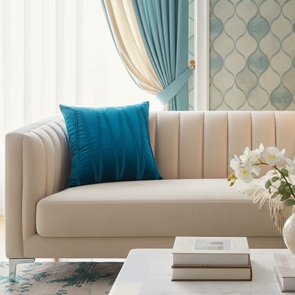 Household Vertical Strip Velvet Cushion Cover