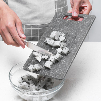 Small Black Marble Effect Chopping Board PP 24.8 By 15.1 Cm