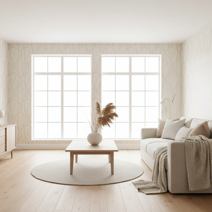 Embossed Nonwoven Wallpaper With Vertical Stripes For Eco Friendly Interiors