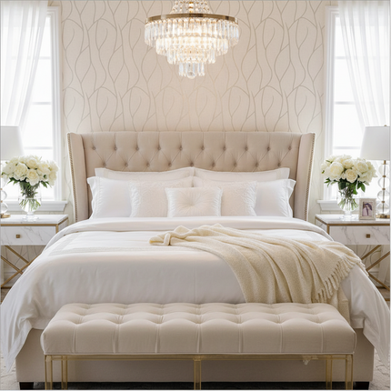 Embossed Nonwoven Wallpaper With Vertical Stripes For Eco Friendly Interiors