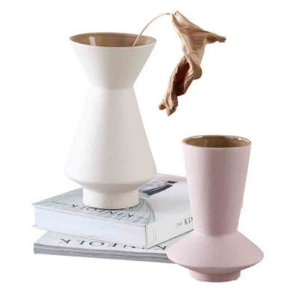 Morandi Frosted Ceramic Vase Ornaments European Style Home Decor