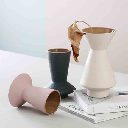 Morandi Frosted Ceramic Vase Ornaments European Style Home Decor