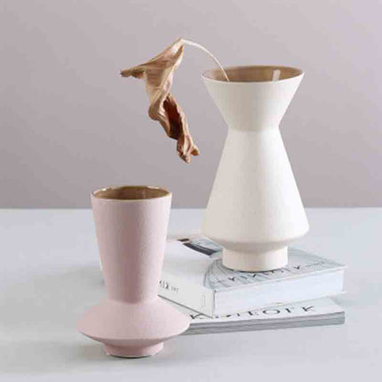 Morandi Frosted Ceramic Vase Ornaments European Style Home Decor