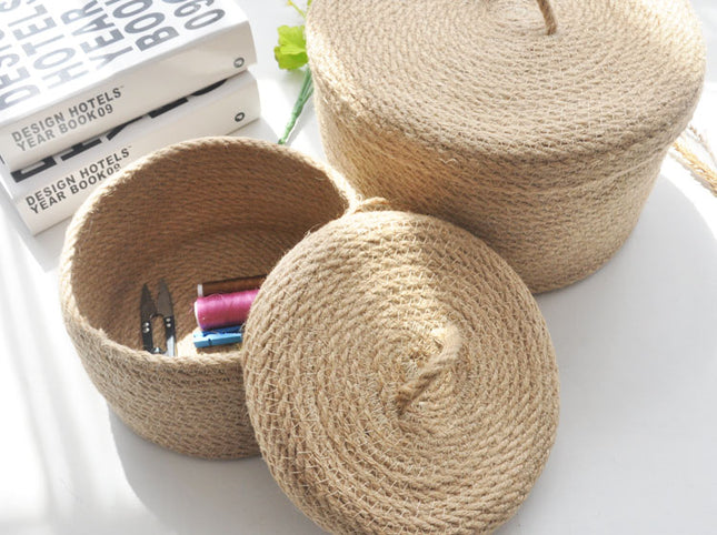 Peekaboo Studio Japanese Linen Storage Basket - Stylish & Versatile
