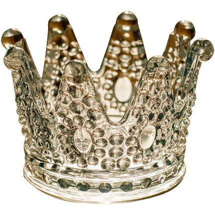 Crystal Crown Glass Candle Holder For Home Decor Gift