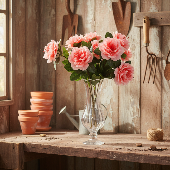 Peekaboo Studio Artificial Flower Rattan Ceiling Decor with Green Leav