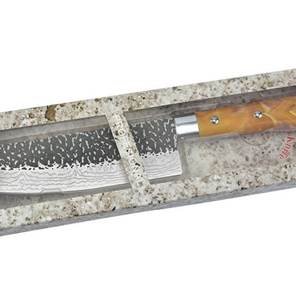 Stainless Steel Chef Knife Marble Handle Diagonal Slicing Knife