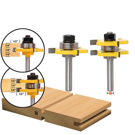 Three Tooth Ti Type Tenon Knife T Slot Milling Cutter Carbide Eight Handles