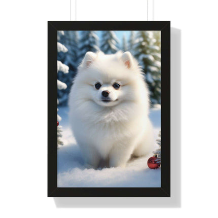 Eco-Friendly Winter Puppy Art Print Collection with Acrylic Protection