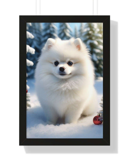 Eco-Friendly Winter Puppy Art Print Collection with Acrylic Protection
