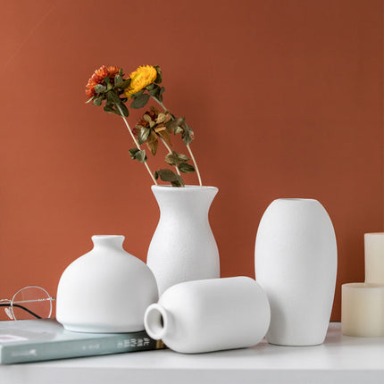 Frosted Ceramic Vase Handcrafted With High Temperature Firing Assorted Sizes