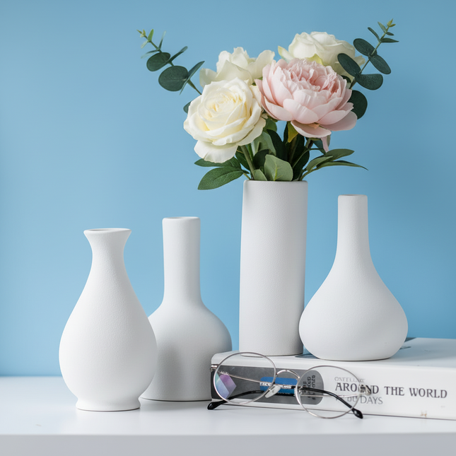 Frosted Ceramic Vase Handcrafted With High Temperature Firing Assorted Sizes