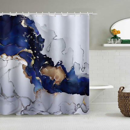 Marble Print Waterproof Polyester Shower Curtain – 4 Sizes