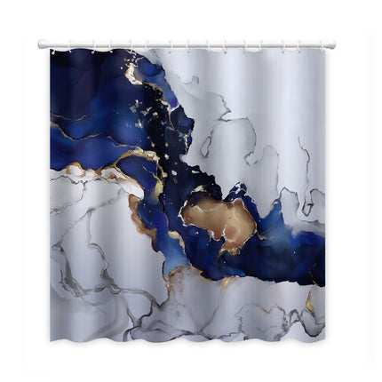 Marble Print Waterproof Polyester Shower Curtain – 4 Sizes