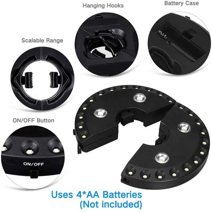 28 LED Umbrella Tent Light Battery Powered Hanging Camping Light