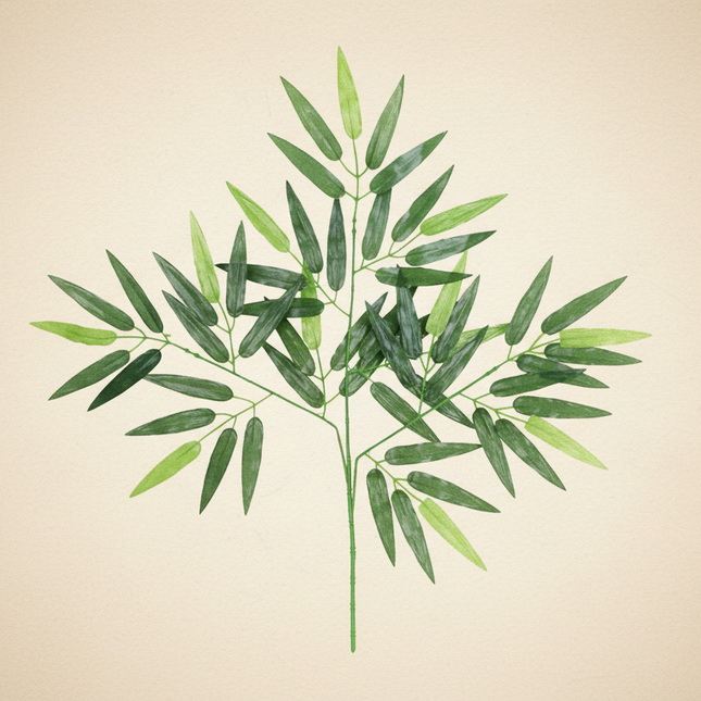 Artificial Bamboo Leaves Fake Bamboo Branches Plastic Small Bamboo Lea