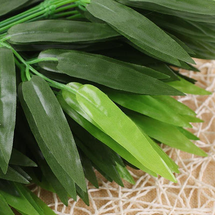 Artificial Bamboo Leaves Fake Bamboo Branches Plastic Small Bamboo Lea