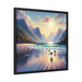Tranquil Coastline - Elegant Matte Canvas Black Pinewood Frame