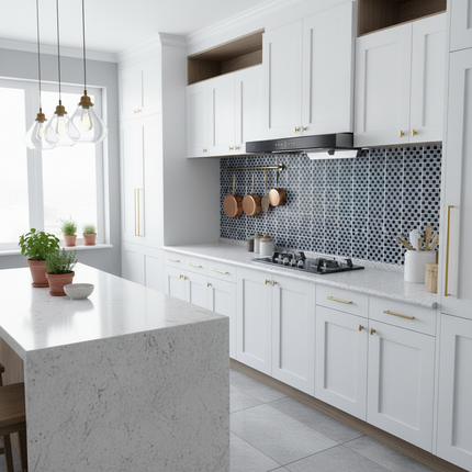 Peekaboo Studio Waterproof PVC Tile Sticker - Self-Adhesive Mosaic Fil Home Decor Decals pvc-imitation-tile-sticker-waterproof-and-oil-proof-kitchen-floor-wall-self-adhesive-wallpaper-mosaic-tempered-crystal-film Tools & Home Improvement›Painting Supplies, Tools & Wall Treatments›Wall Stickers & Murals›Wallpapers