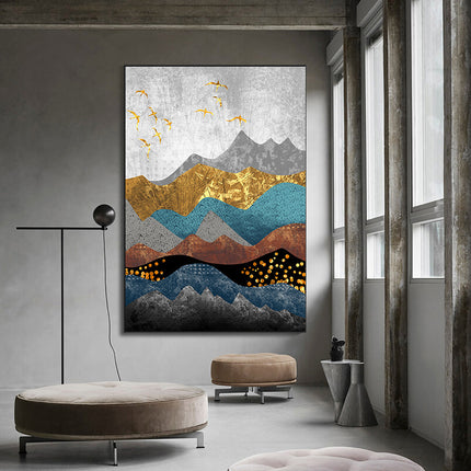 Modern Art Forest Sun Landscape Painting Canvas Painting Mural HD Inkj