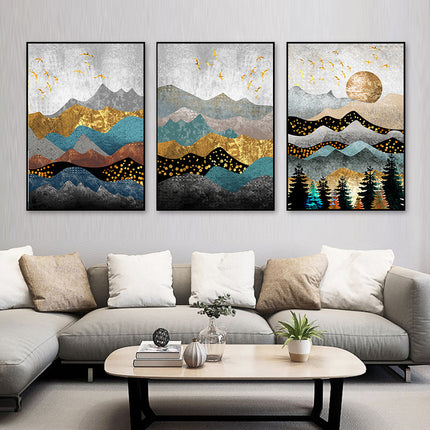 Modern Art Forest Sun Landscape Painting Canvas Painting Mural HD Inkj