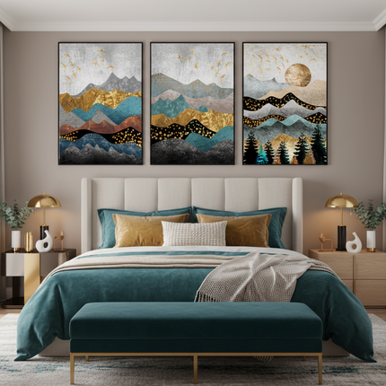 Modern Art Forest Sun Landscape Painting Canvas Painting Mural HD Inkj