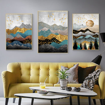 Modern Art Forest Sun Landscape Painting Canvas Painting Mural HD Inkj
