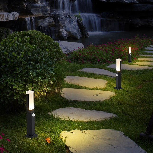LED Garden Light Modern Outdoor Lawn Light Aluminum Induction Type 270mm