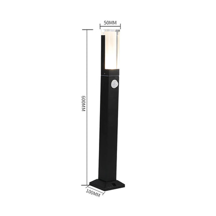 LED Garden Light Modern Outdoor Lawn Light Aluminum Induction Type 270mm