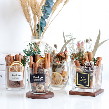 Peekaboo Studio Fire-Free Cinnamon Aroma Diffuser with Natural Pine Co
