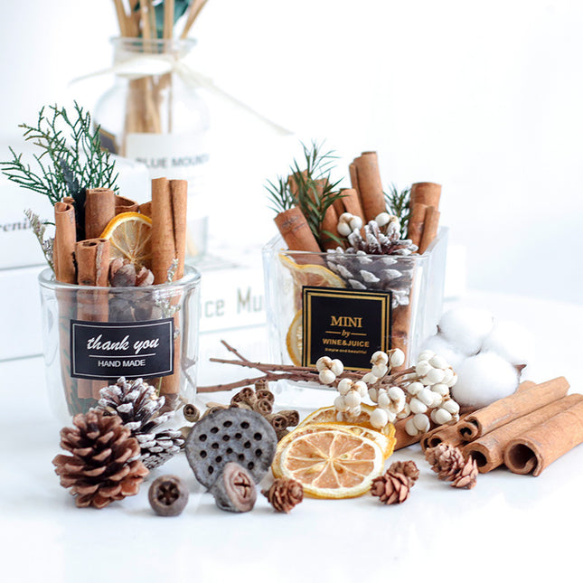 Peekaboo Studio Fire-Free Cinnamon Aroma Diffuser with Natural Pine Co