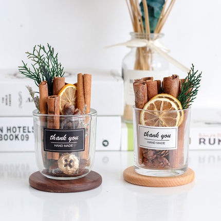 Peekaboo Studio Fire-Free Cinnamon Aroma Diffuser with Natural Pine Co