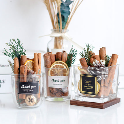 Peekaboo Studio Fire-Free Cinnamon Aroma Diffuser with Natural Pine Co